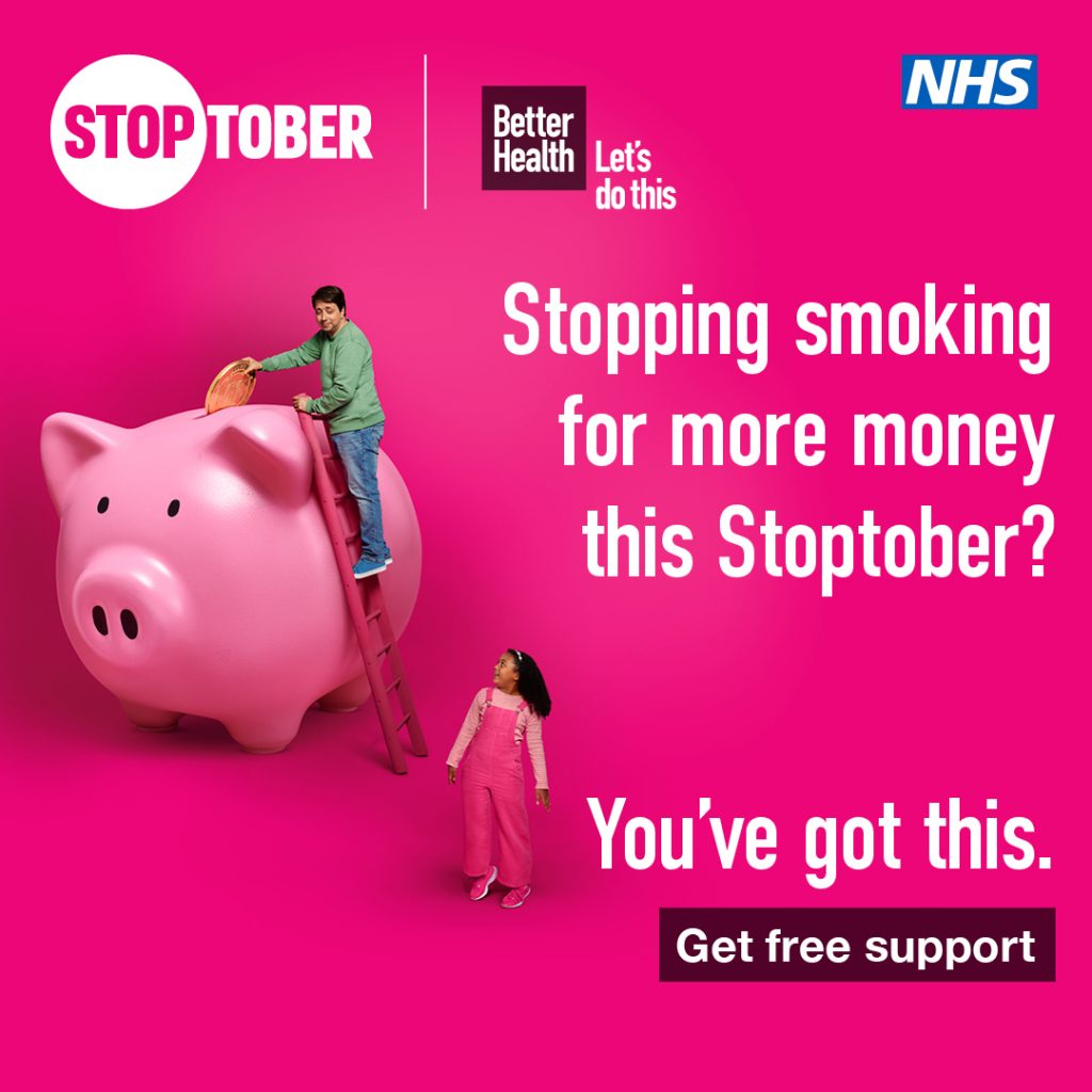 Stopping smoking for more money
this Stoptober? You've got this. Get free support
