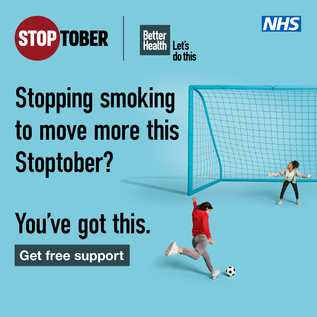 Stopping smoking to move more
this Stoptober? You've got this. Get free support